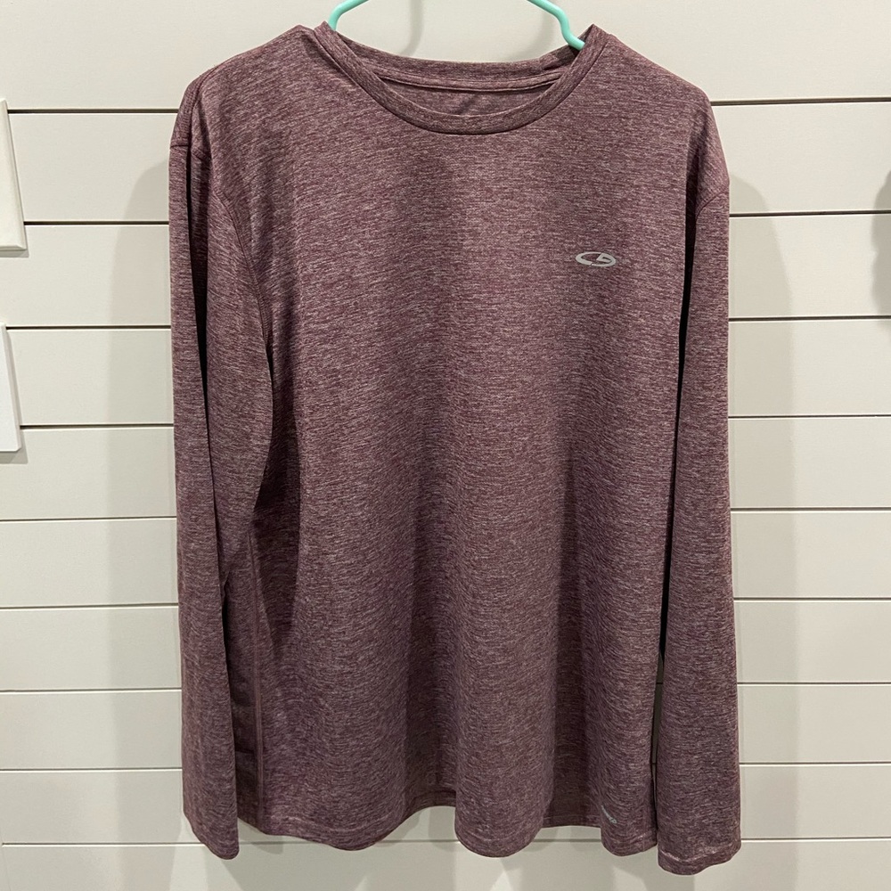 Champion Maroon Long Sleeve DuoDry Dry Fit Top